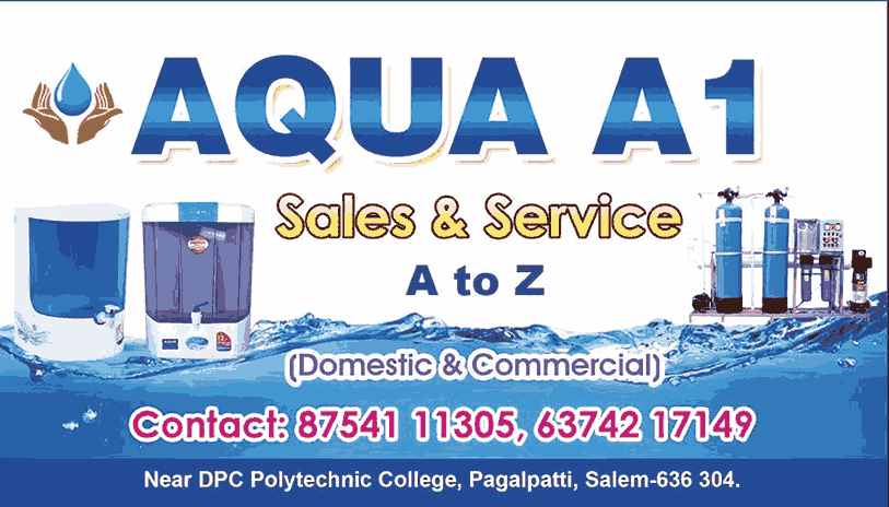 Aqua A1 RO water purifier dealers in salem